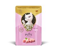 KITTY Cat Paté Tacchino Gattino, 48 x 85 g (confezione grande), cibo umido per gatti e gatti, senza cereali con taurina e olio di salmone, mangime completo ad alto contenuto di carne, Made in Germany