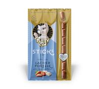 KITTY Cat Sticks salmone & trota 15 g, dolcetti morbidi per gatti, snack senza cereali ad alto contenuto di carne e taurina, 3 bastoncini da 5 g