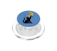 Kitty che gioca con la luna carino gatto amante sognante notte cielo PopSockets PopGrip per MagSafe