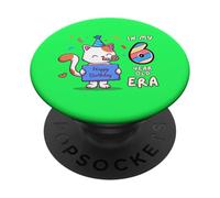 Kitty Cute In My Year Era Fun Animal 6° compleanno PopSockets PopGrip Adesivo