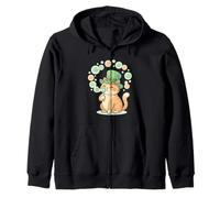 Kitty Leprechaun Gatto Che soffia Bolle Trifoglio st risaia Gatto Felpa con Cappuccio