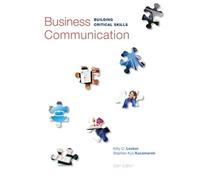 Kitty Locker Stephen Kac Business Communication: Building Critical (Tascabile)