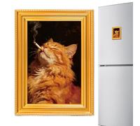 Kitty Magnet Set - Mini Refrigerator Magnets for Holding Notes | PVC Material with Magnetic Base, Adorable Character Designs, Functional Display Clips for Photos Lists 3.15x2.36 in