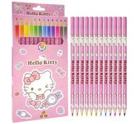 Kitty Matite Colorate Bambini, 12PCS Colori Bambini 2 Anni e Oltre, Kitty Kit Disegno, Matite Colorate per Disegnare, Festa Bambini, Regalo