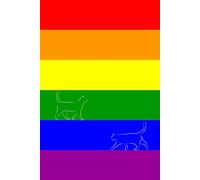 Kitty Notebook with Cat-Patterned Pages - Pride Cat White Contour: Beautiful Gift Notebook Journal for Friends and Family, Teens and Adults, School Booklet