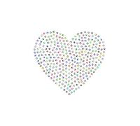 Kitty Notebook with Cat-Patterned Pages - White Cover with Colorful Heart: Beautiful Gift Notebook Journal for Friends and Family, Teens and Adults, School Booklet