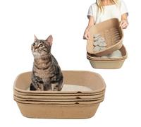Kitty Sift (Set di 1 lettiera e 5 fodere per setacciatura) Kit per lettiera per gatti usa e getta sostenibile, pulito, setacciatura, grande, kit da 6 pezzi