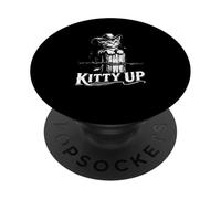 Kitty Up Cat Cappello da cowboy Stivali animale Arte Meme PopSockets PopGrip Adesivo