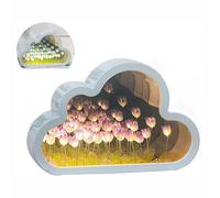 KituT Forever Cloud Mirror Tulips - Luce Notturna Tulipano, Lampada Specchio Tulipano Nuvola, Lampada Tulipano Specchio Nuvola 2 in 1 per Bagno, toletta, Decorazione Camera Ragazze