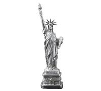 KituT Replica della Statua della Libertà in argento 14,96 pollici Base corta e tinta in rame, souvenir della Statua della Libertà, souvenir di New York (Size : Silver)