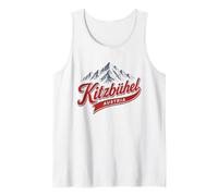 Kitzbühel Austria Montagna Stazione sciistica Retro Alps Graphic Canotta