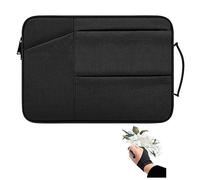 KIU Drawing Tablet Case Carrying Bag with Artist Glove Graphics Tablet Storage Sleeve Compatible for XP-Pen Deco 01, Star 03, Ugee M708, GAOMON M106K, Huion H950P, HS610(Black)