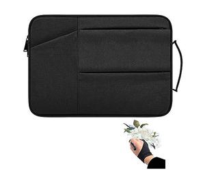 KIU Drawing Tablet Case Carrying Bag with Artist Glove Graphics Tablet Storage Sleeve Compatible for XP-Pen Deco 01, Star 03, Ugee M708, GAOMON M106K, Huion H950P, HS610(Black)