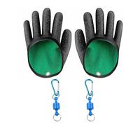 Kiuiom 1 Paio Guanto Pesca Impermeabile,Guanti Da Pesca Antimorso-Taglio,Guanto Da Caccia Resistenti Ai Morsi Dei Predatori,Guanti Per La Pulizia Pesca Carnivora,Dotato Di 2 Fibbie Magnetiche