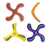 Kiuiom 4 Pezzi Ritorno Boomerang Bambini,Boomerang Volante A Forma di V,Esterna di Volo Giocattolo Boomerang A Tre Ali,Bambini All'aperto Disco Volante Giocattoli Schiuma