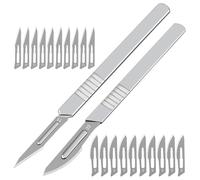 Kiuiom Coltello da Panettiere,Pane Lama di Rasoio Cutter,Coltello Da Pane Professionale con 20 Lame di Ricambio,Pezzi Taglierino per Pane per DIY Impasto,Intagliare Modelli di Pane Crudo,2+20 pcs