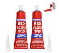 Kiuiom Guarnizione del Paraolio del Motore,Sigillante per Motori,Guarnizione Liquida 2PC Guarnizione del Sigillante del Motore Intervallo di Resistenza al Calore da -60 °C -320 °C -85g (Rosso)