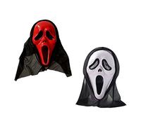 Kiuiom Maschera Halloween Scream,Scream Maschera Set,Scream Skull Ghost Mask Maschere,Maschera Dell'urlo,Halloween Costume Cosplay Accessori,Per Cosplay O Travestimento Per Festa Di Halloween