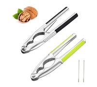 Kiuiom Nut Sheller Tool,Aprinoci per Nocciole,Schiaccianoci in Metallo,Rompi Noci,Noce Pinze,Schiaccianoci Clip per Tutti i Tipi di Noci,Cracker di Aragosta Cracker di Granchio,4 Pezzi