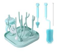 Kiuiom Scolapiatti Per Biberon, Stendino e Rastrelliere, Spazzola Per Bottiglie, Silicone Pulizia, Asciuga Biberon