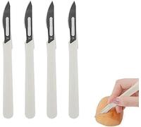 Kiuiom Taglierino per Pane,Coltello da Pane,Lama Pane, Coltello per Impasto Coltello da Panettiere,4PC per Cuocere Intagliare Modelli di Pane Crudo Coltello per Segnare