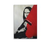 KIUYGPPJ Poster decorativo da parete di Banksy con Monna Lisa, poster decorativo da parete su tela, stampa moderna, poster decorativo per camera da letto, 40 x 60 cm
