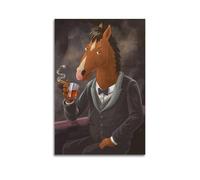 KIUYGPPJ Poster decorativo da parete su tela, motivo Bojack Horseman, stampa moderna per camera da letto, 20 x 30 cm