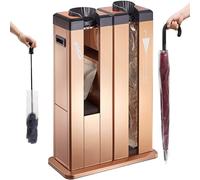 KIUYTQQ Distributore Automatico di Sacchetti per ombrelli, avvolgitore Commerciale per ombrelli bagnati con Ruote, Design a Doppia Testa in Acciaio Inossidabile per Hotel e uffici.