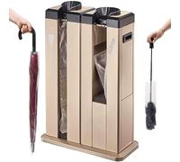 KIUYTQQ Distributore Automatico di Sacchetti per ombrelli, avvolgitore Commerciale per ombrelli bagnati con Ruote, Design a Doppia Testa in Acciaio Inossidabile per Hotel e uffici.