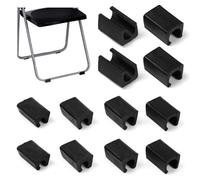 KIveppuzx Imbottiture for le gambe della sedia in plastica a forma di U | Tappi for gambe for mobili neri da 8/10/12/14/16/19/25/32 mm: Tappi for tubi(16mm)