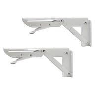 KIveppuzx Staffe for mensole pieghevoli in acciaio laminato a freddo | Dimensioni multiple bianche: for superfici pieghevoli montate a parete(12 inch)