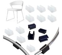 KIveppuzx Tappi for tubi in plastica a forma di U for i piedi della sedia | Varie dimensioni multicolori: piedino for mobili(5-6mm,White)