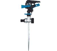 Kivinia Irrigatore da giardino a impulso, irrigatore a 360 gradi per prato, resistente, rotante per giardino, per piante, fiori, verdure, sistema di irrigazione del prato, picchetto in metallo - A