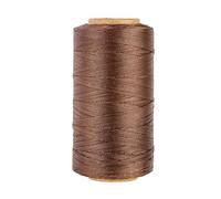 KIVISIN Filo cerato sottile in 100% poliestere, 0,45 mm, 500 metri, 3 strati, per cucito su pelle, fai da te, tappezzeria, micro macramè, creazione di gioielli, perline, micro trecce, caffè scuro