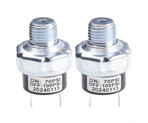 Kivivaka 2pcs 1/4 "NPT Compressore D'aria Pressostato 770-100PSI 12V/24V DC per Train Air Suspension Control