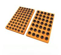 Kivivaka 60 fori ER Collet Storage Box ER25 ed ER35, PP per CNC Tool Organizer Rack con fibbie di giunzione, per Orange Case Workshop 5S Management