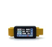 Kivivaka Bidirezionale per XT60 Power Meter Analyzer, 30A continuo 80A | Corrente massima, sensore di umidità temperatura integrato, display HD da 1,47 pollici, voltmetro DC amperometro per RC