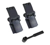 Kivivaka Cerniere antipolvere per giradischi Kenwood KD-67F, cerniere di ricambio in plastica con spazzola per la pulizia, parti nere resistenti per kit di riparazione giradischi