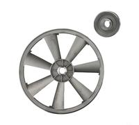 Kivivaka Compressore d'aria per set di pulegge a cinghia trapezoidale, volano a scanalatura singola in metallo e puleggia motore, 265 mm/300 mm, larghezza scanalatura 13 mm, argento, 2 pezzi (tipo 300