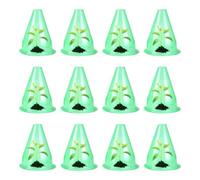 Kivivaka Confezione da 12 cupole riutilizzabili trasparenti per piante da giardino e casa, 20 x 20 x 24 cm, per protezioni antigelo rotonde in plastica