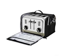Kivivaka Copertura per tostapane completamente aperta per 4 fette larghe, borsa antipolvere con cerniera e manico, adatta per BELLA e la maggior parte degli elettrodomestici da 33 x 12 x 9 pollici