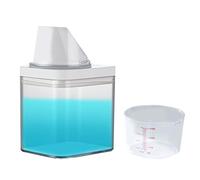 Kivivaka Dispenser ermetico per detersivo per bucato, 700 ml, con misurino e beccuccio smussato, contenitore in plastica trasparente, perline per bucato, cibo per animali domestici, riso, fagioli