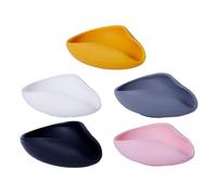 Kivivaka Dosatore per caffè in silicone a prova di fuoriuscite, piatto di pesata triangolare con base antiscivolo, impugnatura ergonomica, barista domestico, grigio