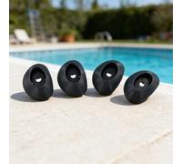 Kivivaka Estremità gamba base per piscina compatibile con piscine fuori terra Power Steel 4,9 m-7,3 m per Round Brown Series 2022 4 pezzi