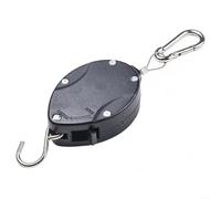 Kivivaka Gancio retrattile per piante per cesti appesi, gancio regolabile da soffitto con corda in nylon fino a 15 kg di carico, decorazione da giardino e patio (1 pezzo)