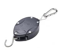 Kivivaka Gancio retrattile per piante per cesti appesi, gancio regolabile da soffitto con corda in nylon fino a 15 kg di carico, decorazione da giardino e patio (2 pezzi)