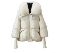 Kivivaka Giacca impermeabile da donna in pile pesante foderato Parka grande collare per capelli risvolto tuta invernale da pane M-2XL