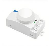 Kivivaka Interruttore a induzione a microonde da 5,8 G, sensore regolabile da 2 a 8 m per luce LED, AC100-240 V/DC12-24 V, accensione e spegnimento automatico per scale corridoio (DC12-24V)