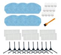 Kivivaka Kit di ricambio per robot aspirapolvere MAMNV BR150 BR151, set da 28 pezzi con spazzole laterali, filtri e panni per mocio