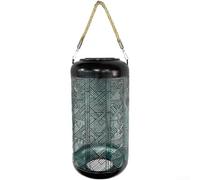 Kivivaka Lanterna solare blu da giardino 16 x 32,5 cm ferro | Sensore automatico dal tramonto all'alba, durata 6-12 ore, per energia solare, nessuna bolletta elettrica